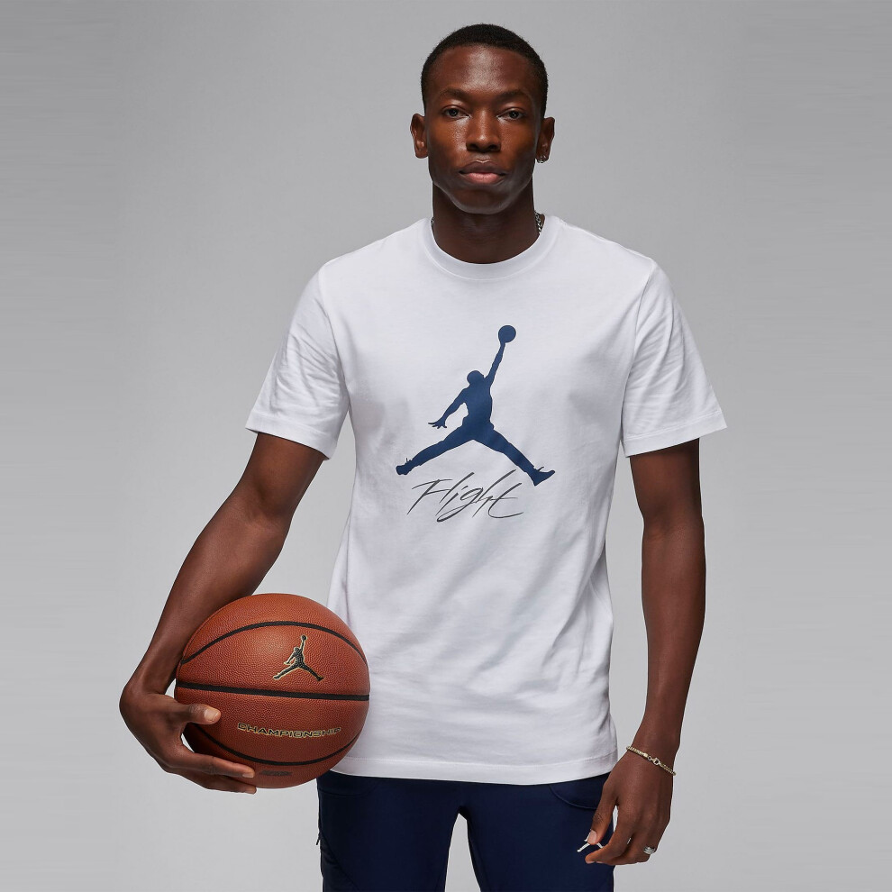 (White, S) Nike Mens Jordan Jumpman Flight T Shirt