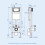 NES Home Nes Home Toilet WC Cistern Frame with Modern Chrome Square Button Flush Plate 4