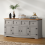 Mercers Furniture Corona Grey Wax 4-Door Sideboard - Solid Pine, 4 Drawers & 4 Doors, Rustic-Chic Modern Storage, Flat-Pack 1