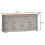 Mercers Furniture Corona Grey Wax 4-Door Sideboard - Solid Pine, 4 Drawers & 4 Doors, Rustic-Chic Modern Storage, Flat-Pack 4