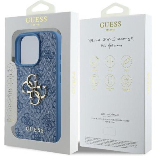 Guess Guess 4G Big Logo Case for iPhone 16 Pro Max 6.9" Blue 1