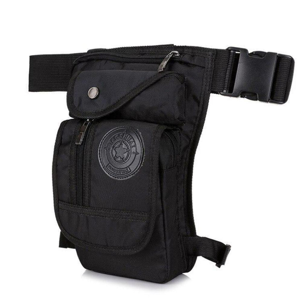 (Black) 1Pcs Canvas Bag Multi-purpose Outdoor Crossbody Men&apos;s Belt Hip Bum Waist Fanny Pack Shoulder Bags