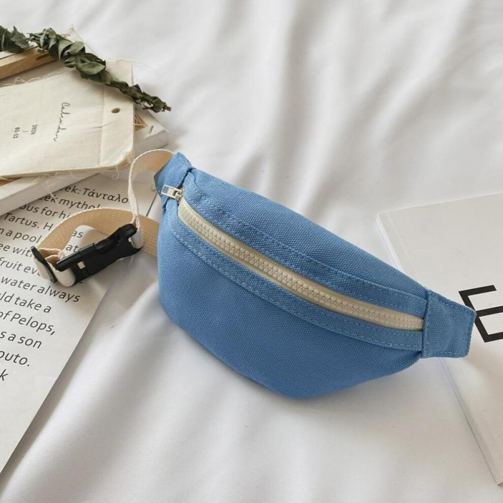 (Blue) Children&apos;s Bag Fashion Cute Baby Kids Bag Girl Boy Fanny Pack Toddler Waist Packs Belt Bag