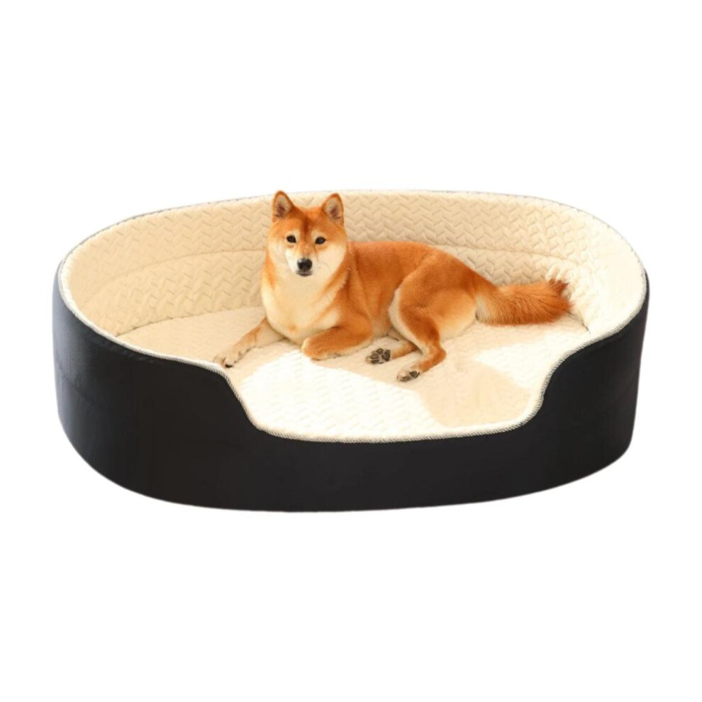 (M) Pet Bed Black And White Small Double Sided Dog Mat Kennel Soft Fleece Sofa-image-OPC-PFFK725-NEW