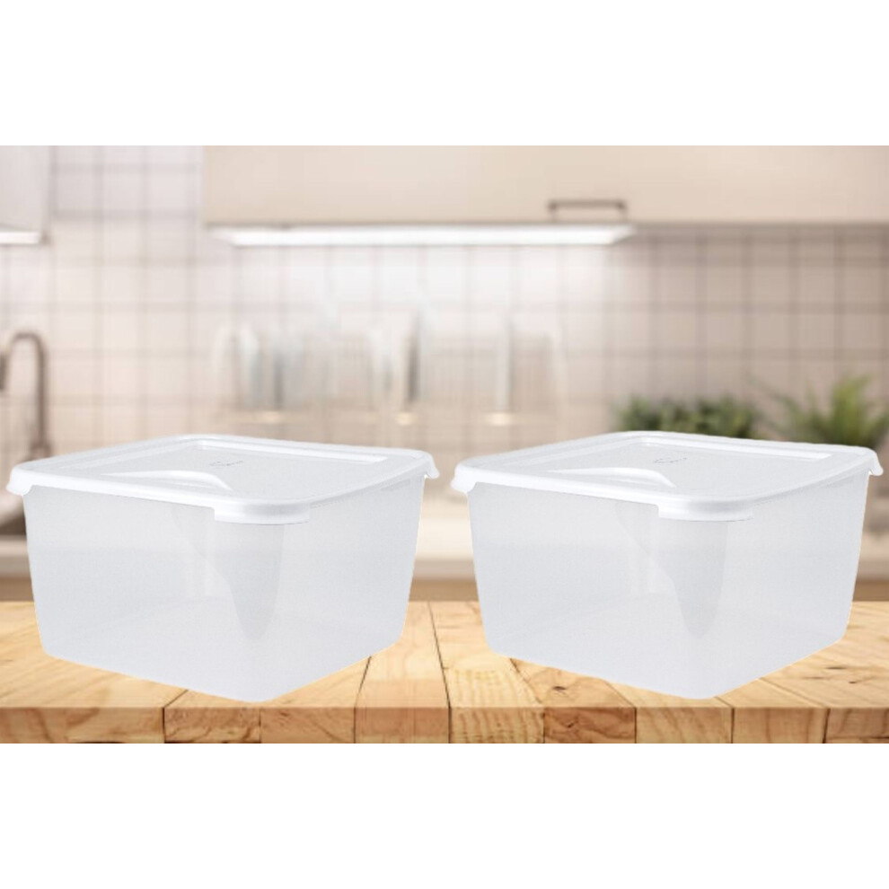 2 Wham Food Storage Container 15L Large Food Preserve Box 32.5cmx18cm