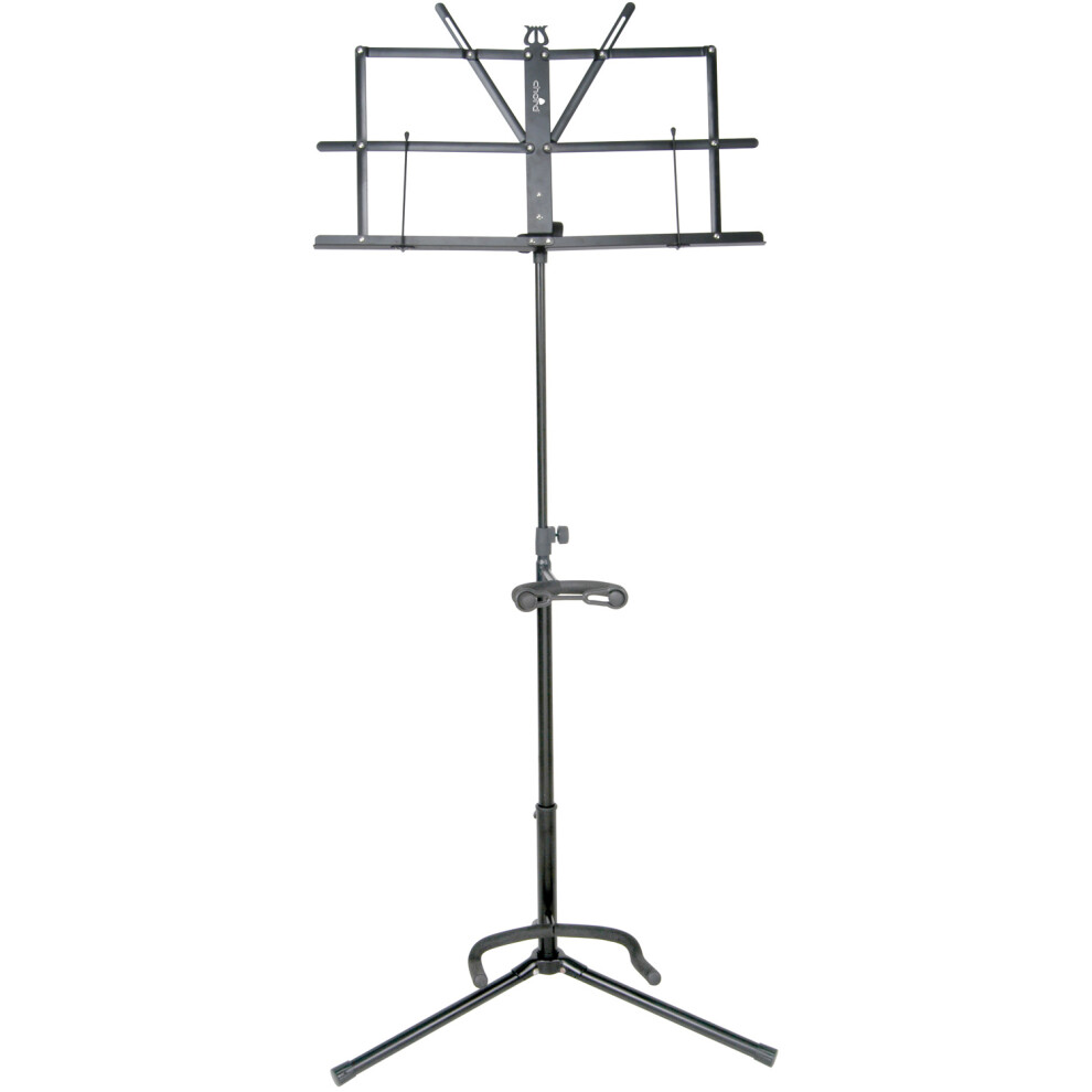 Music and Guitar Stand Combined Sheet Music & Guitar Stand Space Saving Design