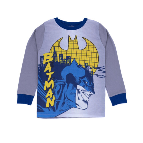 DC Comics (7-8 Years) DC Comics Long Sleeve Long Leg Pyjama Set (Boys Grey) 1