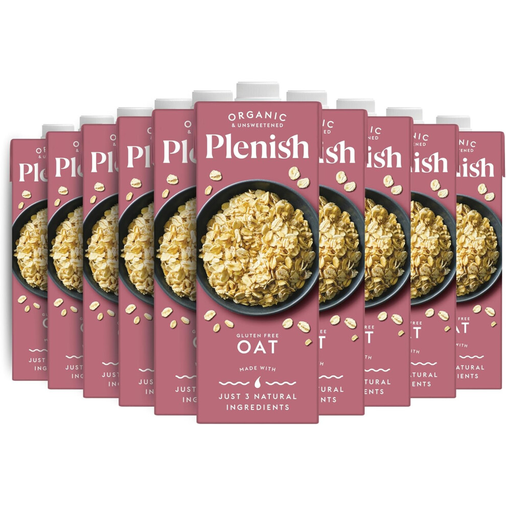 (Oats) Plenish Organic Unsweetened (8 x 1 Litre)