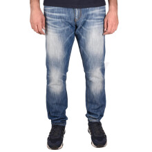 (Light Blue, 28W X 34L) Mens Designer Straight Fit Regular Leg Denim Jeans