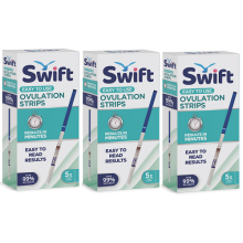 Swift Easy To Use Ovulation At-Home Self Testing 5 Strips ( x 3 Boxes)