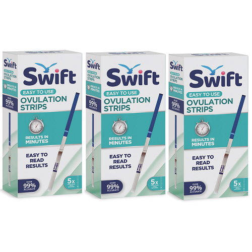 Swift Swift Easy To Use Ovulation At-Home Self Testing 5 Strips ( x 3 Boxes)