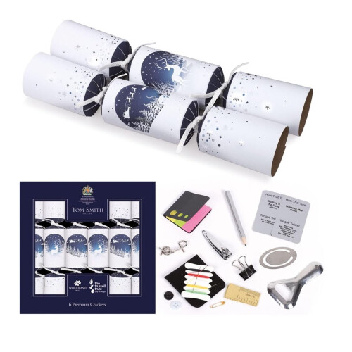Tom Smith Christmas Crackers 6 Blue Forest Luxury Cracker 14 Inch