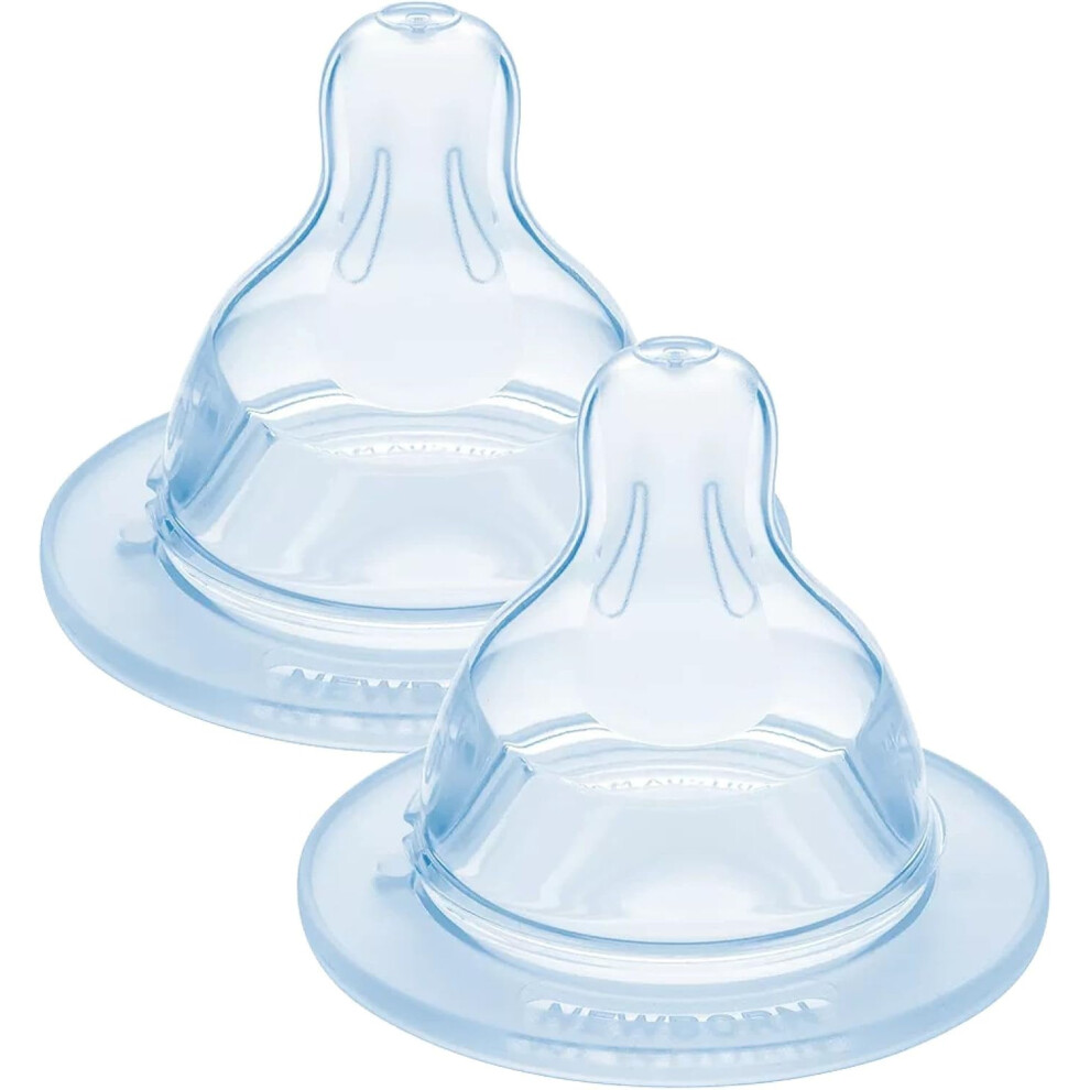 (MAM Extra-Slow Flow Teats Size 0, Suitable for Newborns, SkinSoft Silicone Teats for Baby Bottles, Fits all MAM Bottles,) MAM Teats Size 2 Suitable f