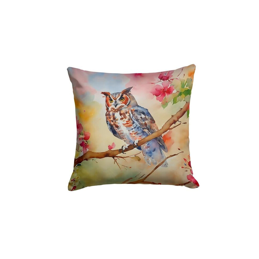 Carolines Treasures DAC3219PW1818 18 x 18 in. Eastern Screech Owl Throw Pillow-image-OPC-PFFKC67-NEW
