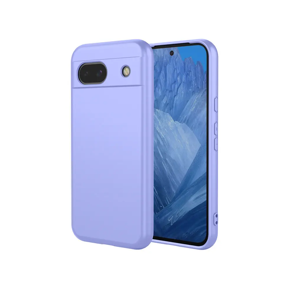 (Pixel 8A, ) Liquid Silicon Case For Google Pixel Models Purple 5055546028716
