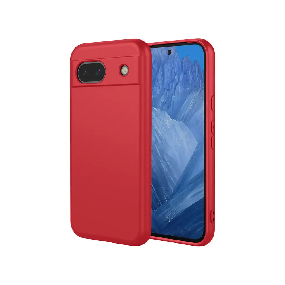 (Pixel 8A, ) Liquid Silicon Case For Google Pixel Models Red 5055546028723