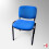 Blue Leather Office Stacking Chair, Blue Seat & Black Legs 4