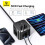 Baseus PowerCombo Cube Wandladegerät, 4000 W, 2x USB-A, 2x USB-C, 3x EU-Stecker 3