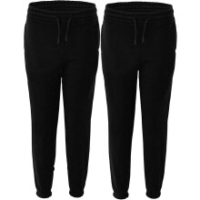 (2 Pack Black, 7-8 Years) Panzy Childrens/Kids Unisex Jog Pants / Jogging Bottoms