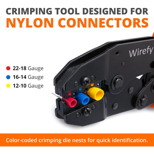 Wirefy Crimping Tool For Insulated Electrical Connectors - 1