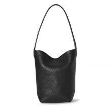 (Black Large Top) The Stylish Row Versatile Leather Bucket Tote Bag For Casual And Professional Outfits