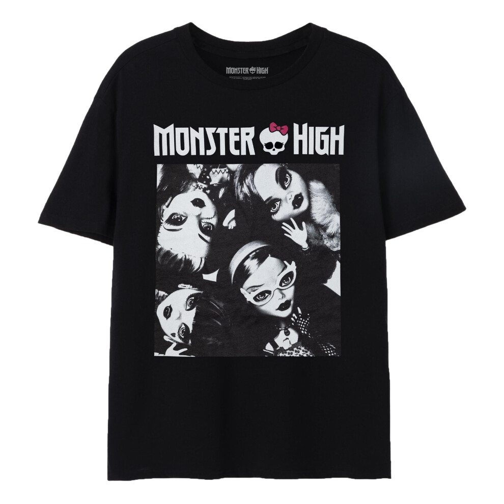 (S, Black) Monster High Womens/Ladies Dolls T-Shirt