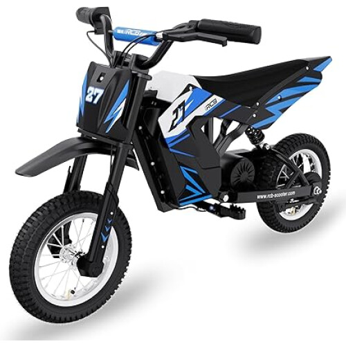 RCB TECH R9X Kids Electric Motorcycle, electric motorbike powerful motor 15.5 MPH Speed Range 9.3 Miles 12 inch tires, Electric bikes  kids age 3-12