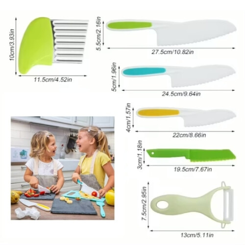 Children's Baking Kitchen Kitchen Knife Kitchen Set Children's Kitchen Kitchen Utensils 6-piece Multicolour 1