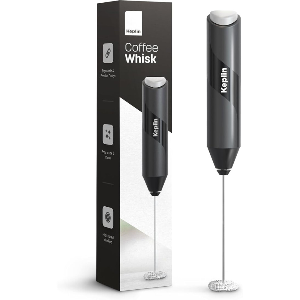 Keplin Handheld Milk Frother ,Stainless Steel Electric Coffee Stirrer