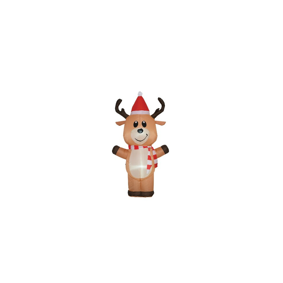 Reindeer Inflatable glow brightly, adding festive cheer day and night.