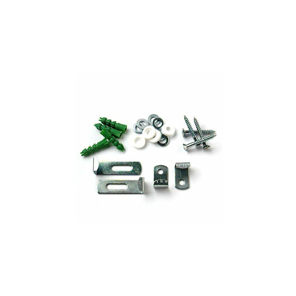 New Adjustable Mirror Hanging Clip Set 4 Piece With Fixings Bulk Hardware 5013249359810