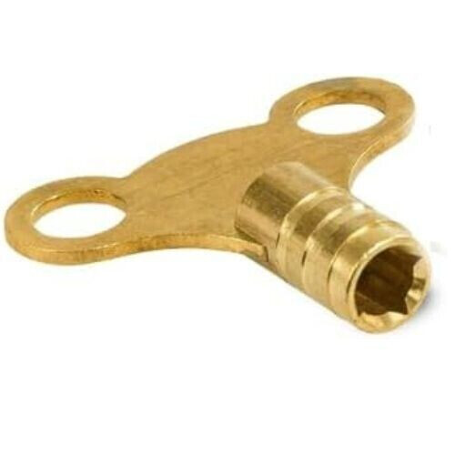 Radiator Bleed Key Clock Type Easy Grip Easigrip BRASS - Pack of 2 1