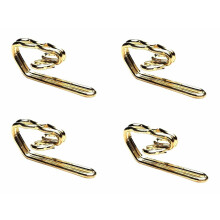 EB Curtain Header Tape Drapery Hook Brass Plated Metal - Pack of 50