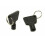 Triangular Gas Electric Utility Meter Box Key with Ring Black Plastic Pack of 2 1