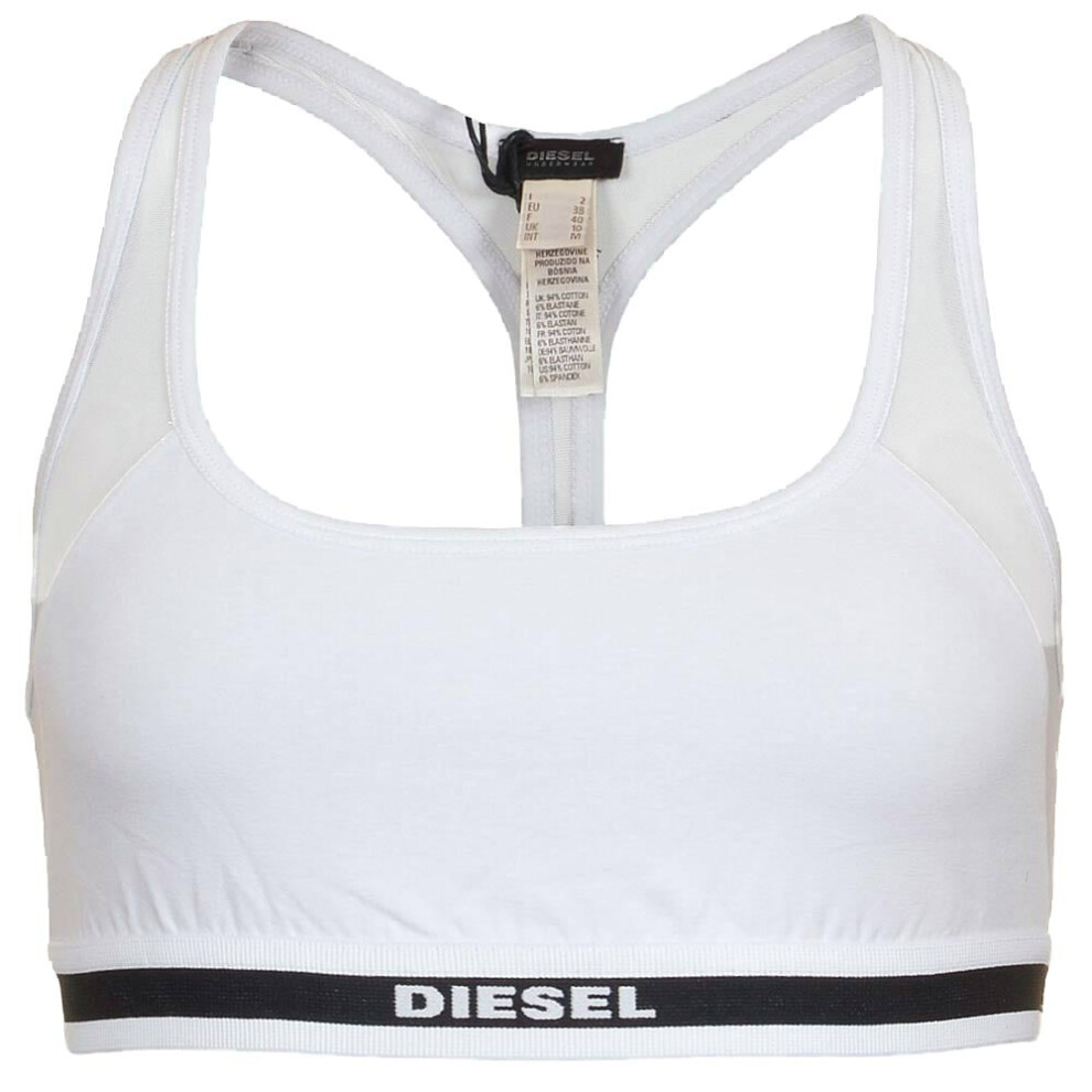 (M) MILEY Cotton Stretch Mesh Bralette, White