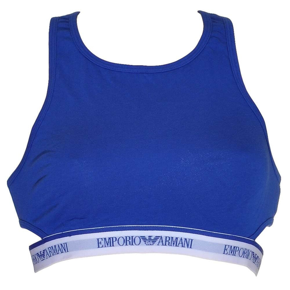 (S) Visibility Stretch Cotton Bralette, Electric Blue