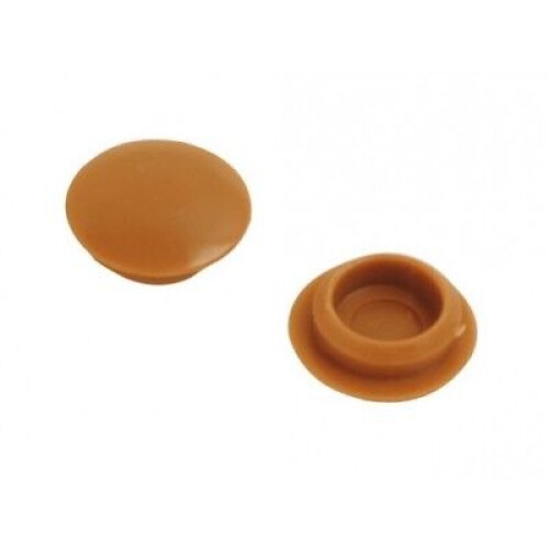Screw Cover Cap Light 10mm Brown Pack Of 100