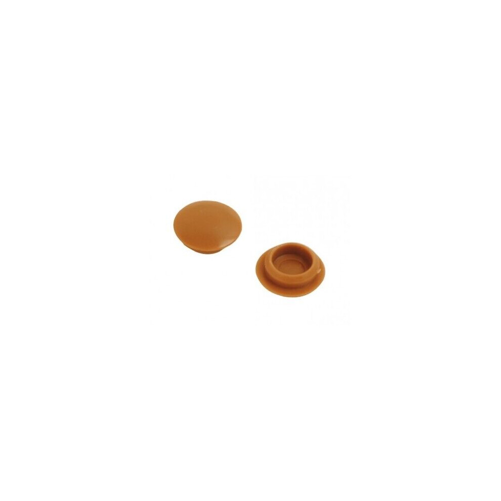 Screw Cover Cap Light 10mm Brown Pack Of 100