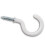 Cup Hooks, Shouldered 19mm (3/4 Inch) White Plastic Coated Pack Of 100 1
