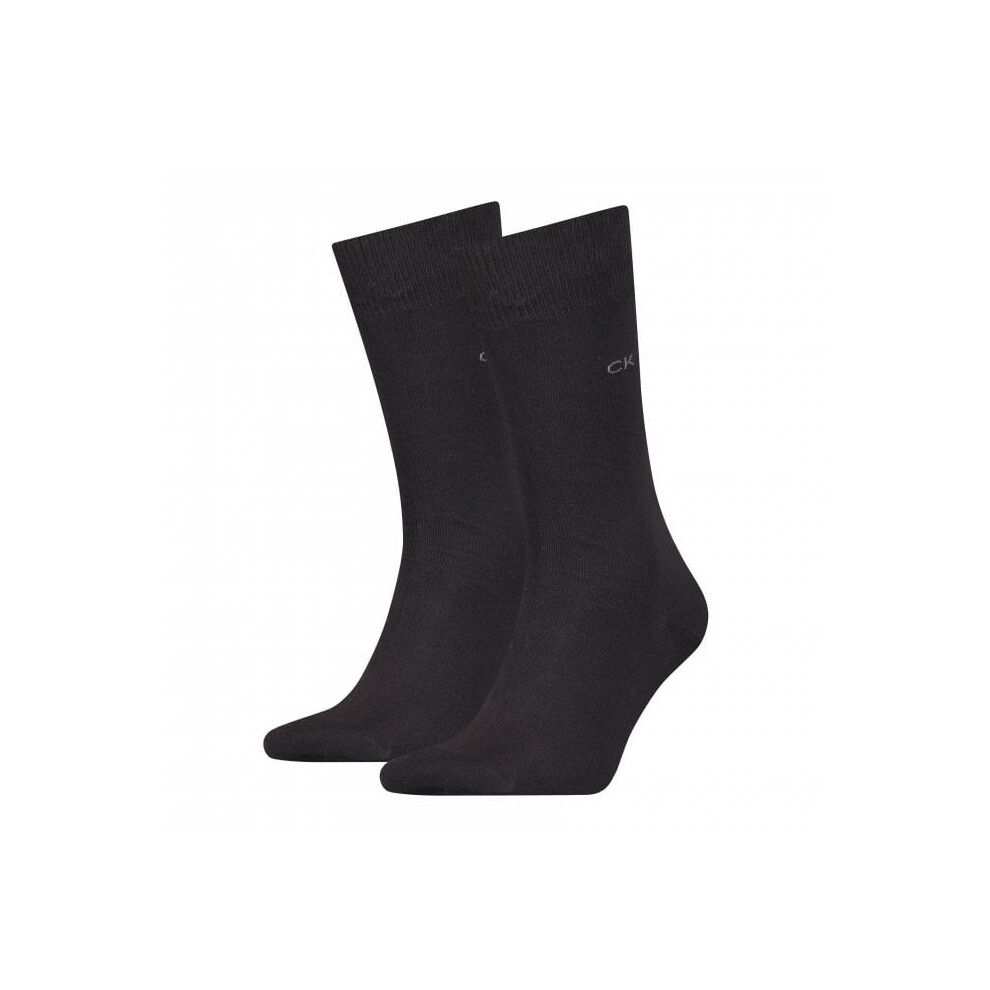 (Eur 39-42) 2-Pack Premium Combed Cotton Socks, Black