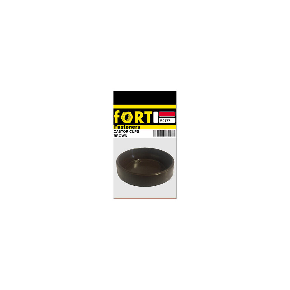 Brown Castor Cups, Large Od 65Mm (2.5/8 Inch) Midi 2 Castor Cups 5057670036612