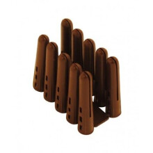 Wallplug Brown 7mm x 37mm Plastic Wall Fixings Rawlplug Pack Of 100