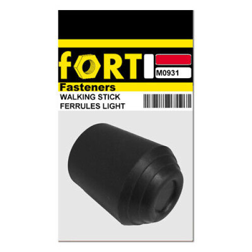 Black Walking Stick Ferrules, Light Duty, 19mm (3/4 Inch) Midi 2 Ferrules