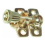 Electro Brass Screw Down Sash Window Fastener- Brighton Style 1