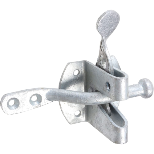 Galvanised Auto Gate Latch/Catch - Heavy Duty Self-Locking Garden/Outdoor Lock 1