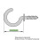 Cup Hooks, Shouldered 19mm (3/4 Inch) Brassed Pack Of 100 2