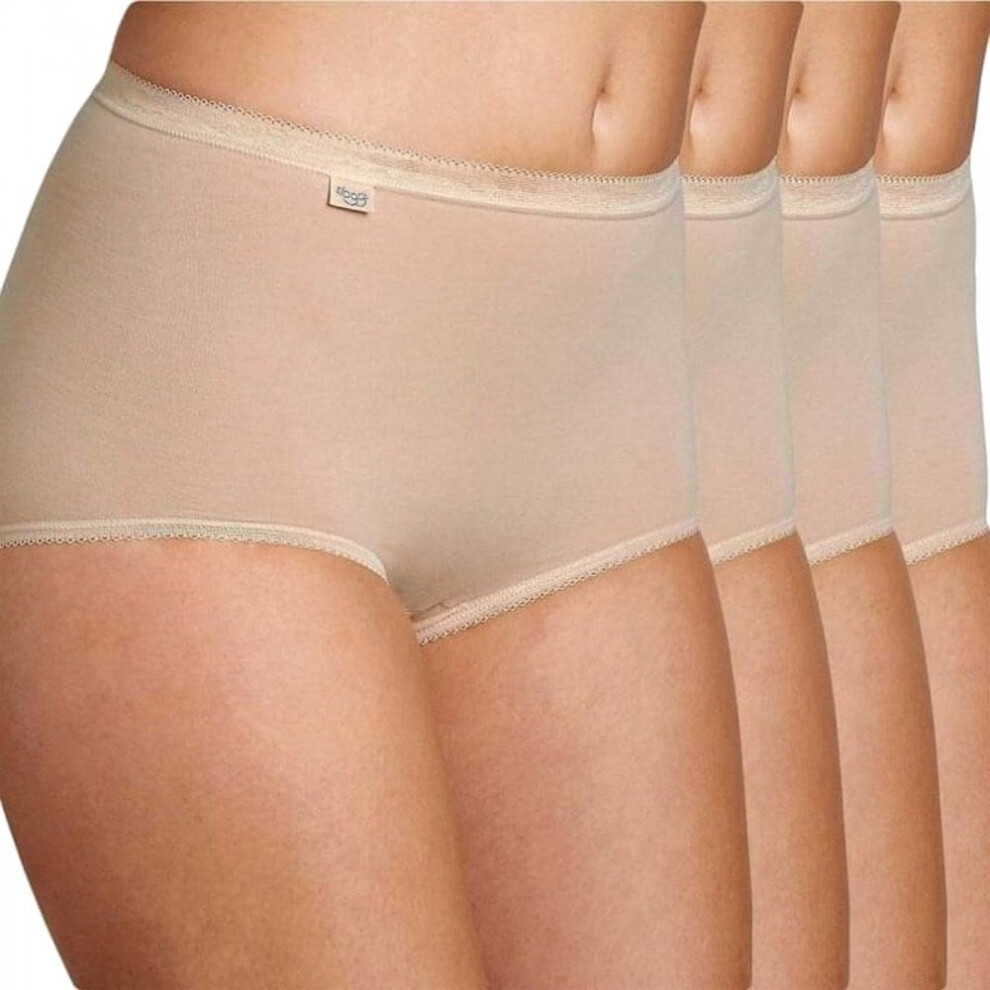 Sloggi Women's (14) Basic 4 Pack Maxi Brief, Skin Size 14