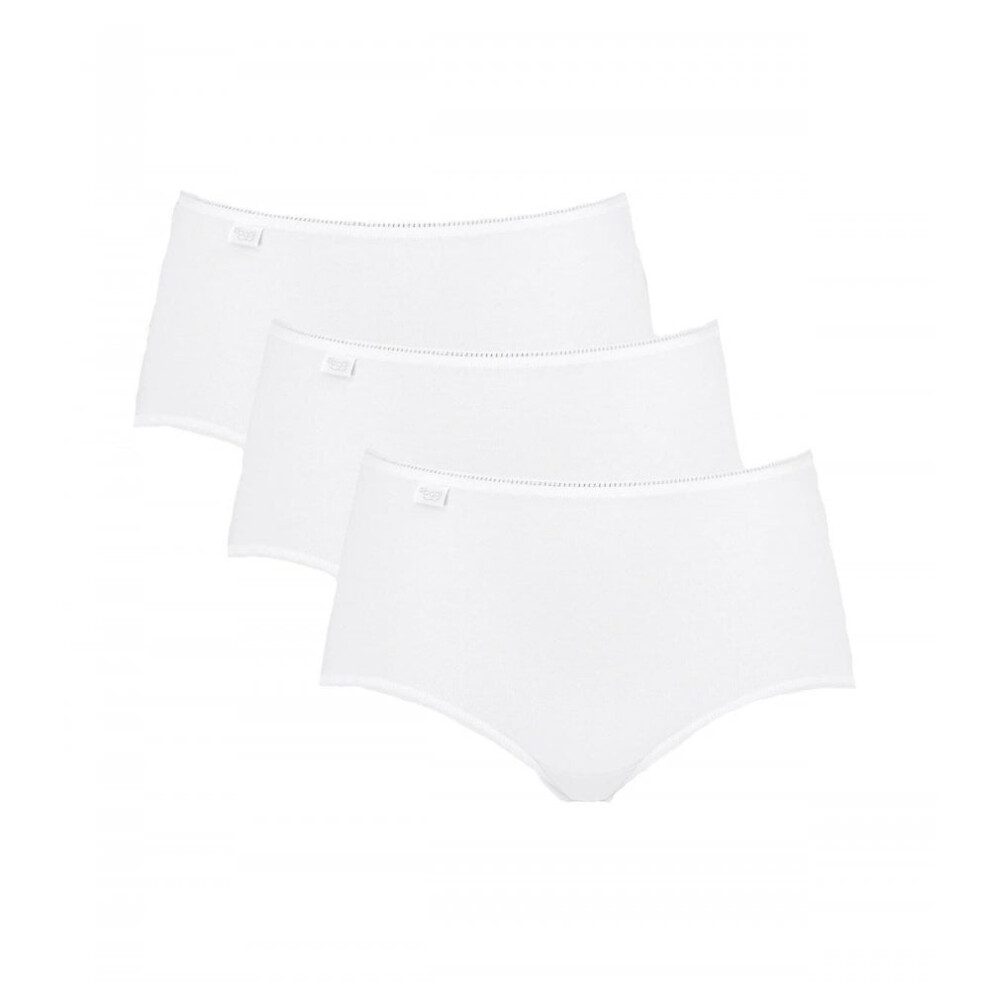 (12) 24/7 3-Pack Cotton Lace Midi Brief, White