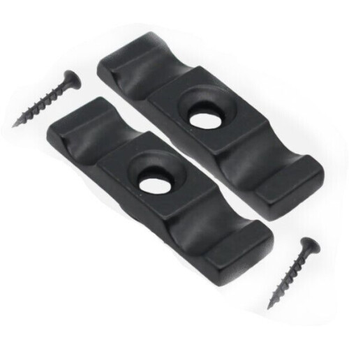 Pair of Black Turn Button Latch Catch - 2 x 50mm 2