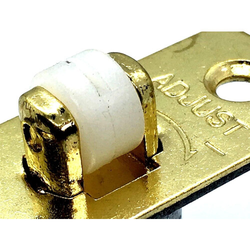1 x Adjustable Roller Ball Door Spring Catch Lock Nylon Internal Latch Brass 2